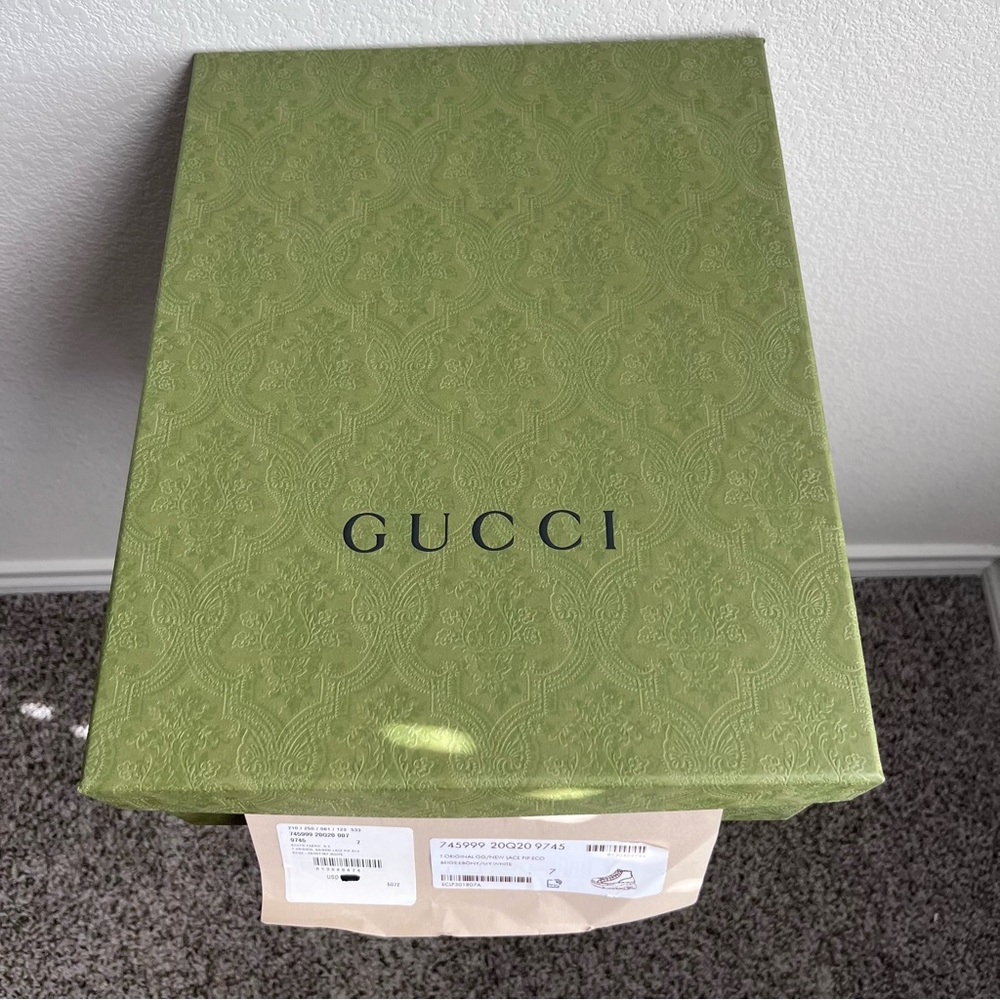 SOLD NEW Gucci 1977 Tennis High Top GG Monogram Sneakers UK M 7 / US M 8 / W 10 - Picture 13 of 16